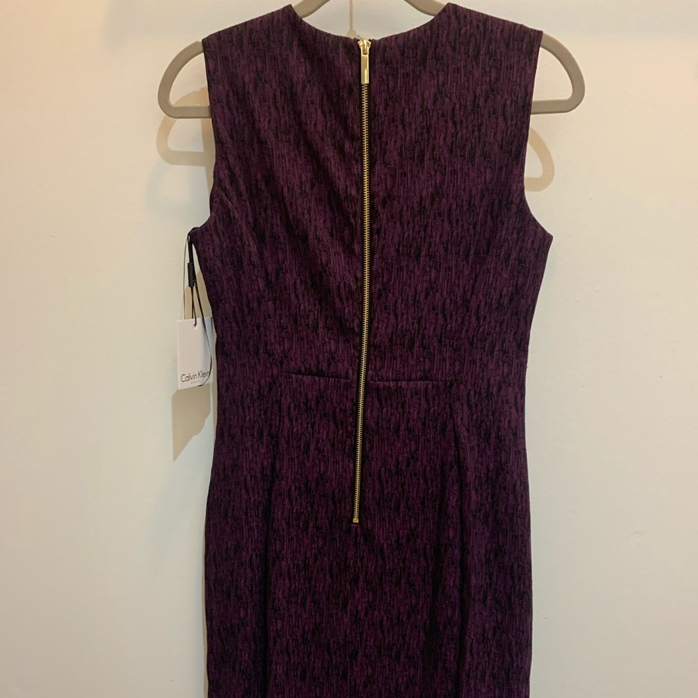 CALVIN KLEIN | NEW WT | Plum & Sleet Office dress